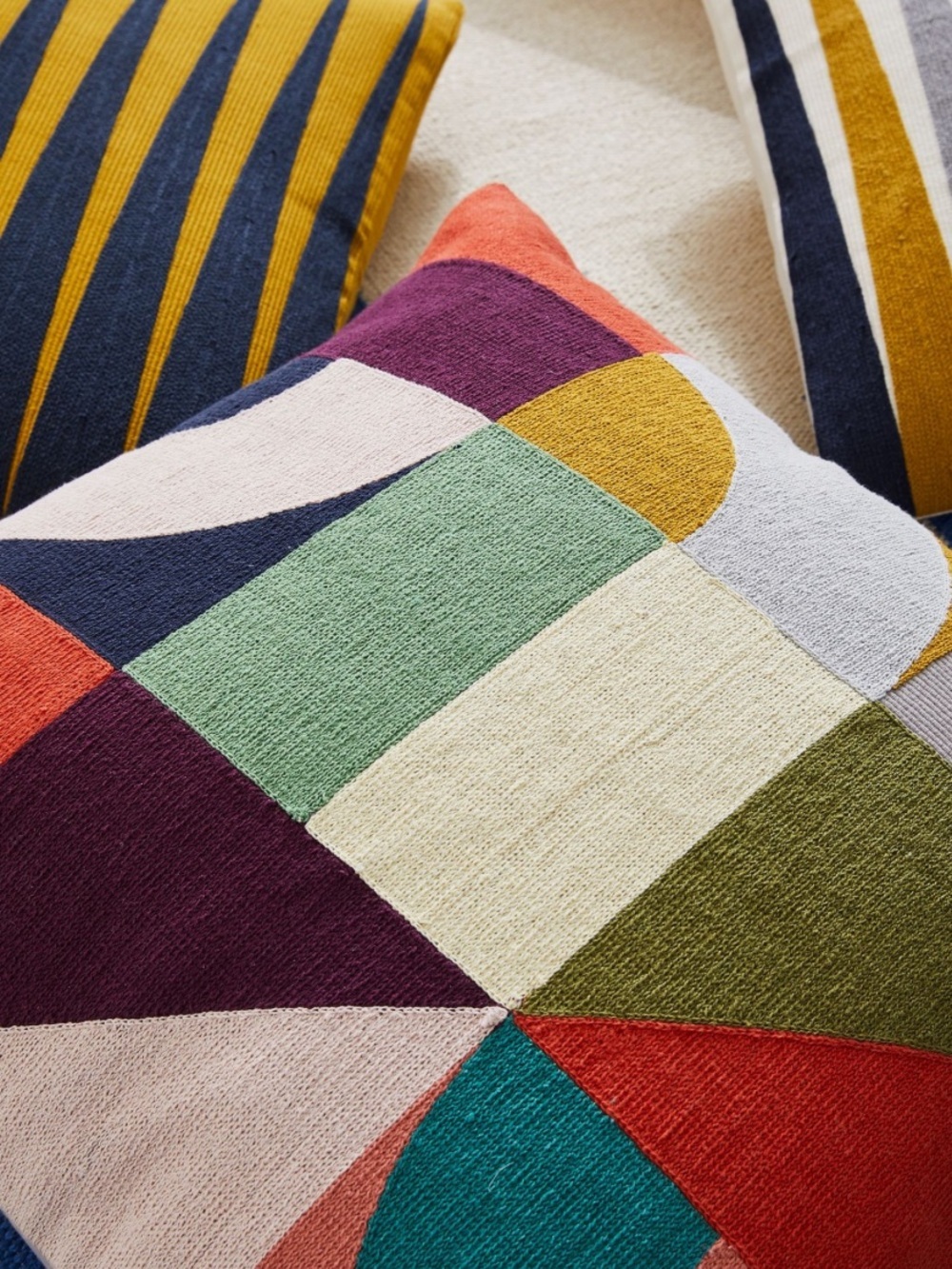 Set of 2! West Elm Margo Selby Puzzle Geometric Decorative Pillow Covers! - Picture 6 of 6